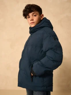 marine - Manteau rembourré doublé en micropolaire Résistant à la douche (3-17ans)