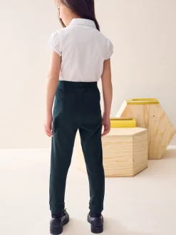marine - Pantalon d’école extensible riche en coton à enfiler (3-16ans)