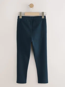 marine - Pantalon d’école extensible riche en coton à enfiler (3-16ans)