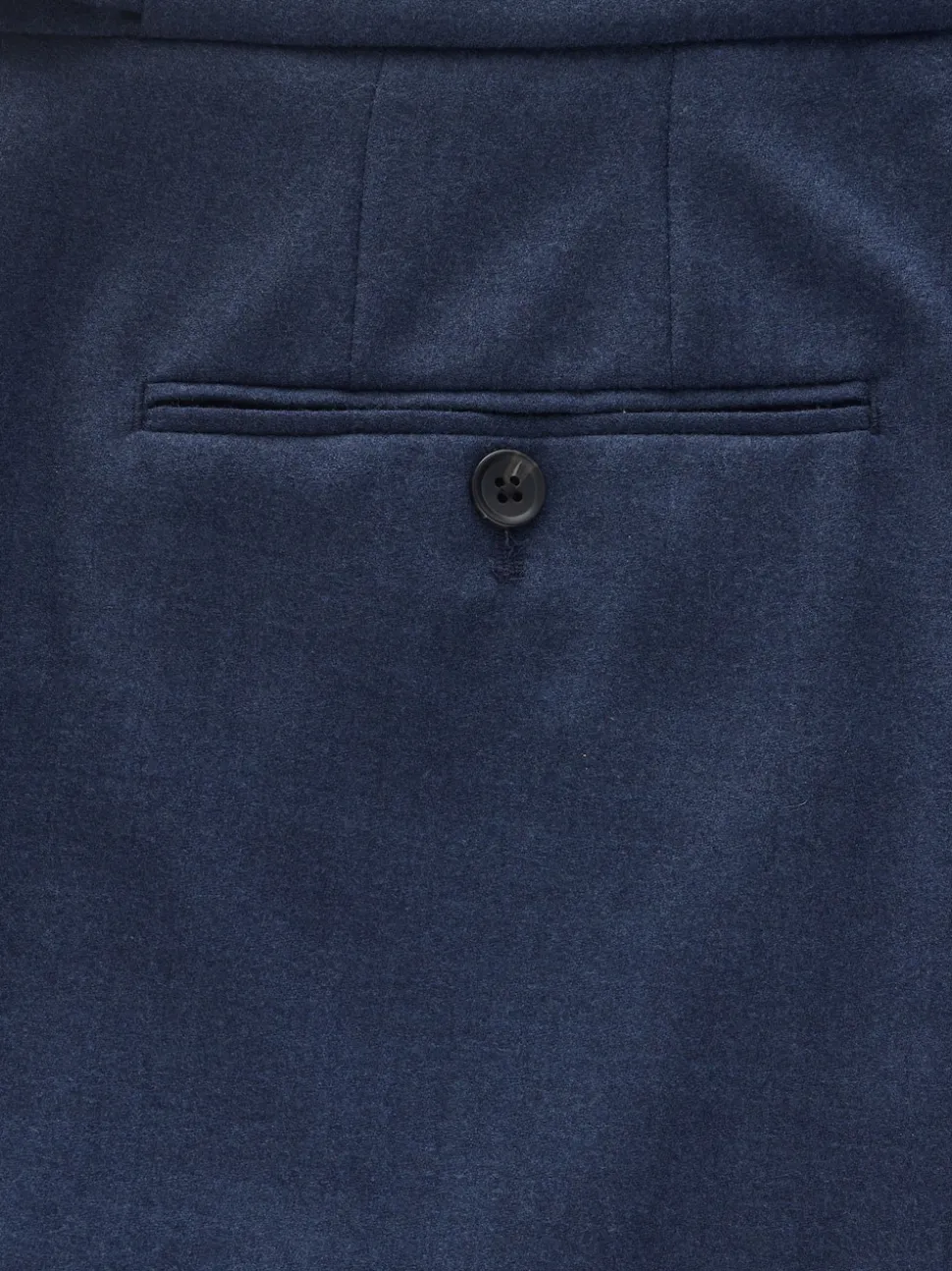 marine - Pantalon élégant riche en laine texturé avec pattes d'ajustement sur les côtés