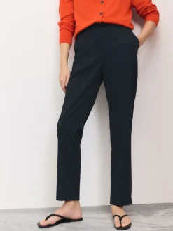marine - Pantalon slim ajusté