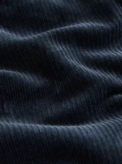 marine - Pantalons en velours côtelé ceinturés