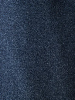 marine - Pantalons Habillé texturés à taille élastiquée en laine