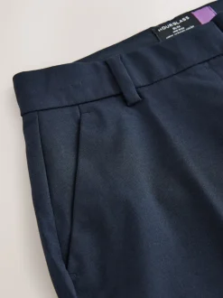 marine - Pantalons habillés ajustés Hourglass en laine