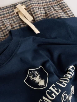 marine - Pyjama tissé simple (3-16ans)