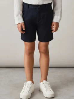 marine - Short chino Reiss Wicket en coton stretch
