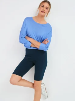 marine - Short cycliste en jersey