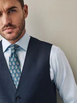 marine - Signature Cerutti ! Gilet de costume 00% en laine italienne