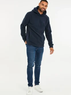 marine - Sweat à capuche Threadbare en micropolaire