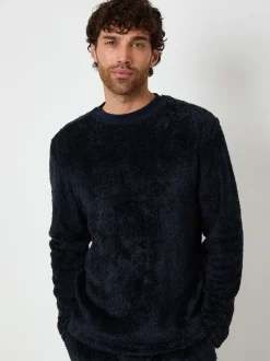 marine - Threadbare Ensemble de vêtements d'intérieur bicolore Borg