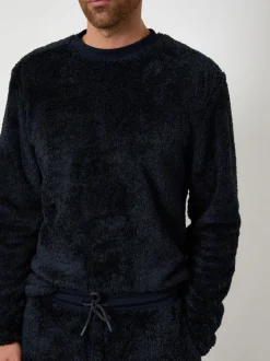 marine - Threadbare Ensemble de vêtements d'intérieur bicolore Borg