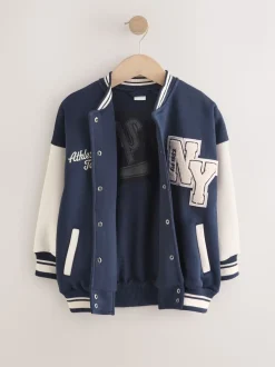 marine - Veste brodée Varsity (3-16ans)
