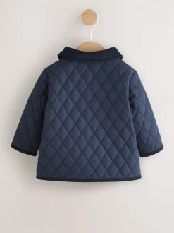 marine - Veste matelassée à col en velours côtelé pour bébé (0mois2ans)