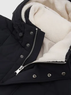 marine - Veste Reiss Klasse à capuche doublée de polaire