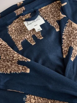 Marine Hamish the Highland Cow - Robe de chambre légère douillette