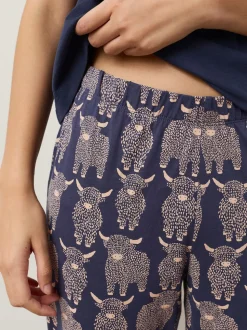 Marine Hamish the Highland Cow - Pyjama à manches courtes