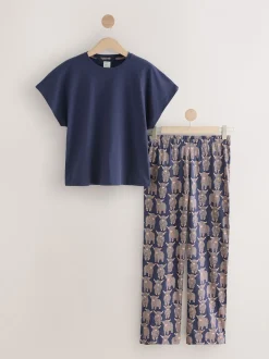 Marine Hamish the Highland Cow - Pyjama à manches courtes