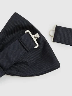 Marine noire - Nœud papillon Reiss Boyle en gros-grain de soie