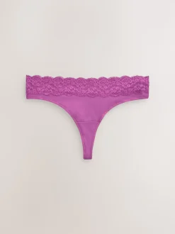 Marine Paisley - Lot de 4 culottes en coton et dentelle