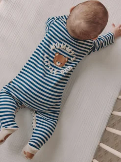 Marine Rayure Mummys Little Cub - Bébé Family Combinaison de nuit (0-2yrs)