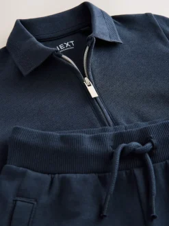 Marine Texturée - Ensemble polos et shorts de manches (3mois-7ans)