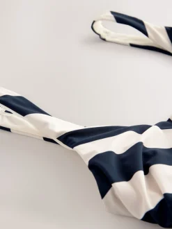 Marine/Cream Chevron - DD Maillot de bain coupe ventrale Col dégagé