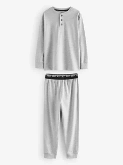 Marine/Gris - Lot de 2 pyjamas à manches longues (3-16ans)