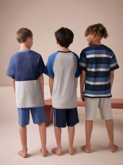 Marine/Gris - Pyjama court 3 Pack (3-16ans)
