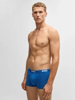 Marine/Gris/Bleu - Lot de boxers BOSS Power Extensible en coton 3