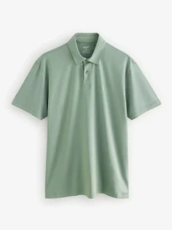 Marine/Marron/Gris/Blanc/Vert sauge Vert - Ajustement régulier - Polo en jersey Manches courtes 5 Pack