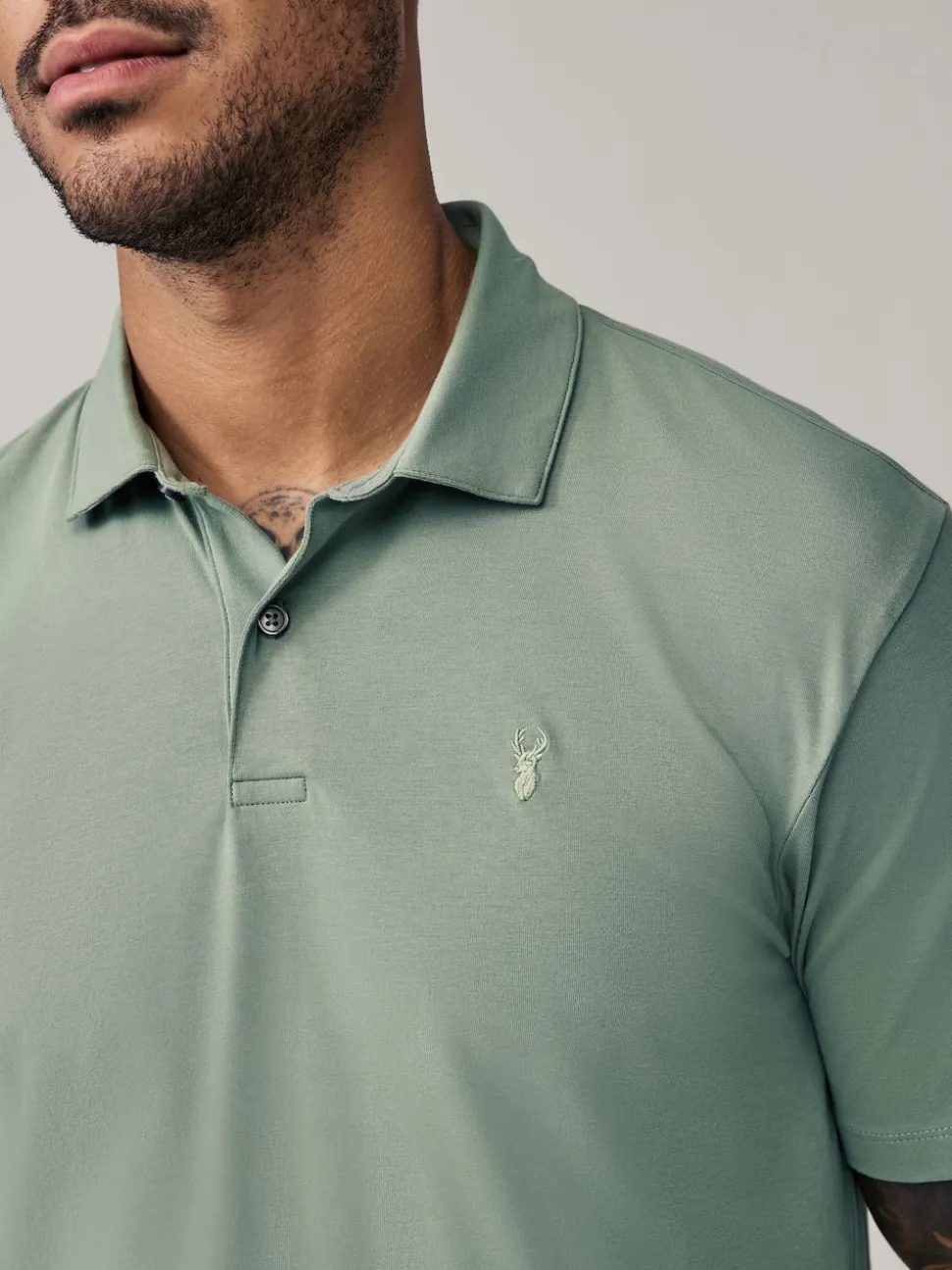 Marine/Noir/Gris/Blanc/Vert sauge Vert - Slim Fit (Slim Fit) - Polo en jersey Manches courtes 5 Pack