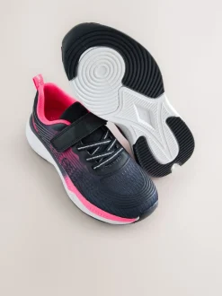 Marine/Rose - Baskets à lacets élastiques