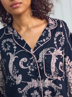 Marine/Rose - Pyjama Laura Ashley Josette boutonné