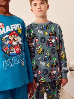 Mario Kart Vert/Bleu - Lot de 2 joggings de pyjama (3-14ans)