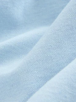 Marl bleu clair - Ajustement régulier - Polo Manches courtes Pique