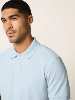 Marl bleu clair - Slim Fit (Slim Fit) - Polo Manches courtes Pique