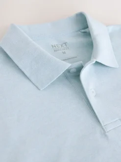 Marl bleu clair - Slim Fit (Slim Fit) - Polo Manches courtes Pique