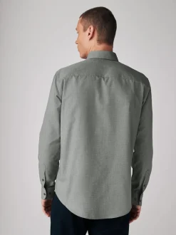 Marl gris - Ajustement régulier - Chemises Oxford boutonnées Easy Iron