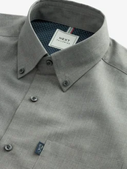 Marl gris - Ajustement régulier - Chemises Oxford boutonnées Easy Iron