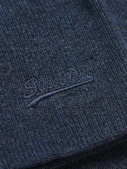 Marl marine le plus riche - Bonnet Superdry Essential en maille à logo