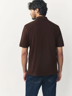 Marron - Ajustement régulier - Polo Manches courtes Pique