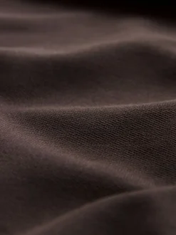 Marron - Ajustement régulier - Polo à manches longues en piqué