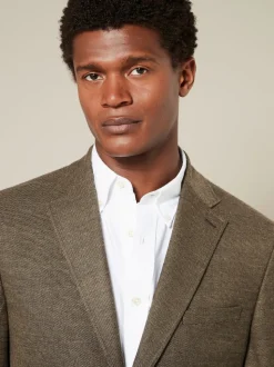 Marron - Ajustement régulier - Blazer intelligent texturé