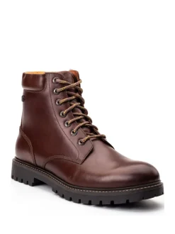 Marron - Bottes Base London en nickel à 7 œillets