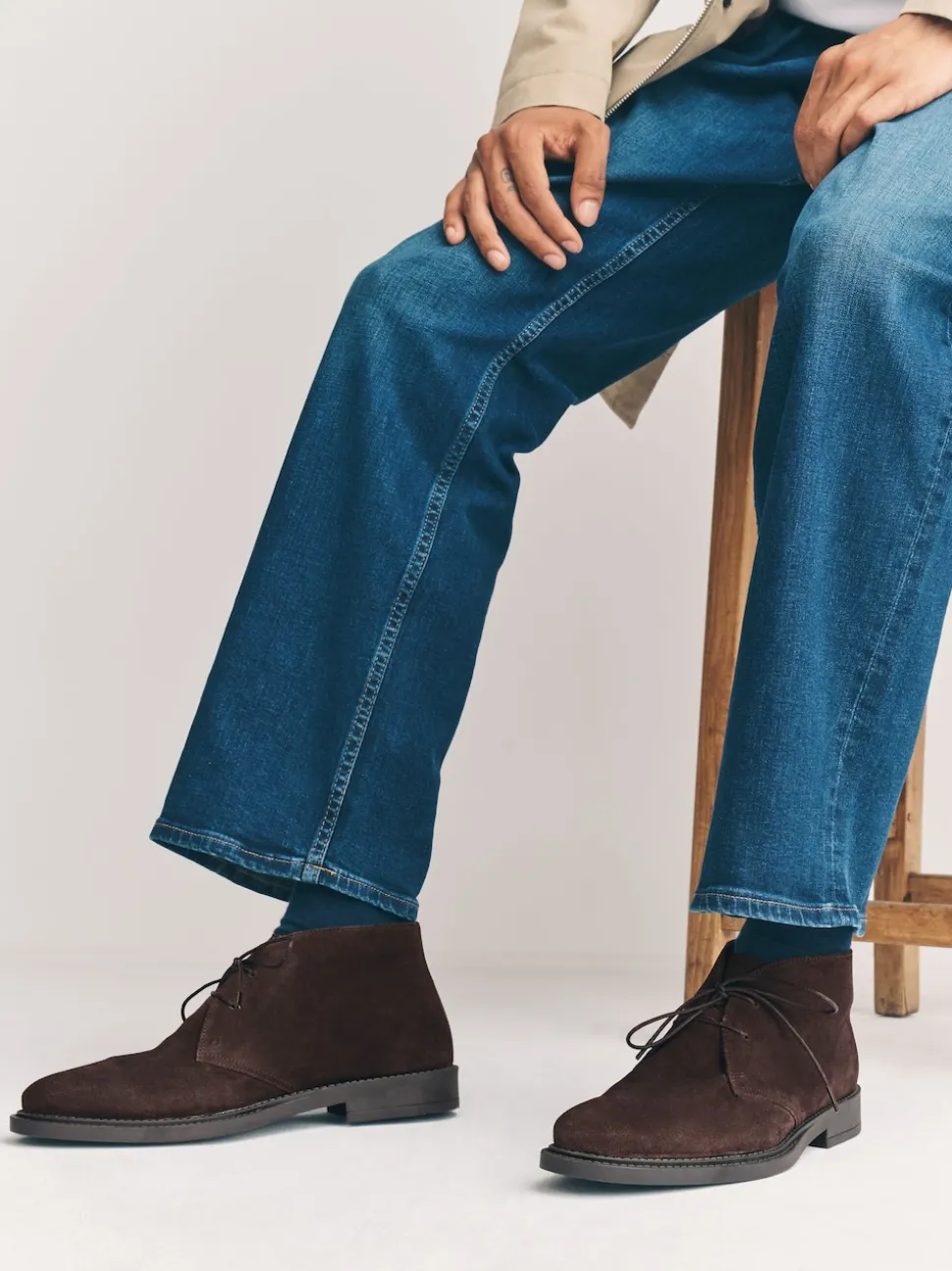 Marron - Bottes Chukka en daim