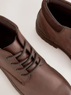 Marron - Bottes en cuir résistantes