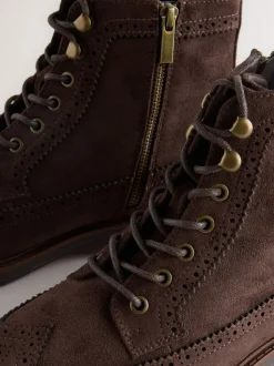 Marron - Bottines Brogue Grand