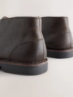 Marron - Bottines chukka en cuir