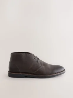 Marron - Bottines chukka en cuir
