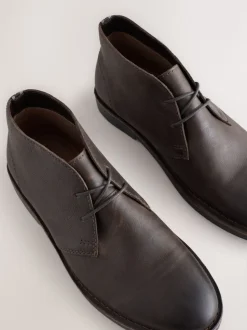 Marron - Bottines chukka en cuir